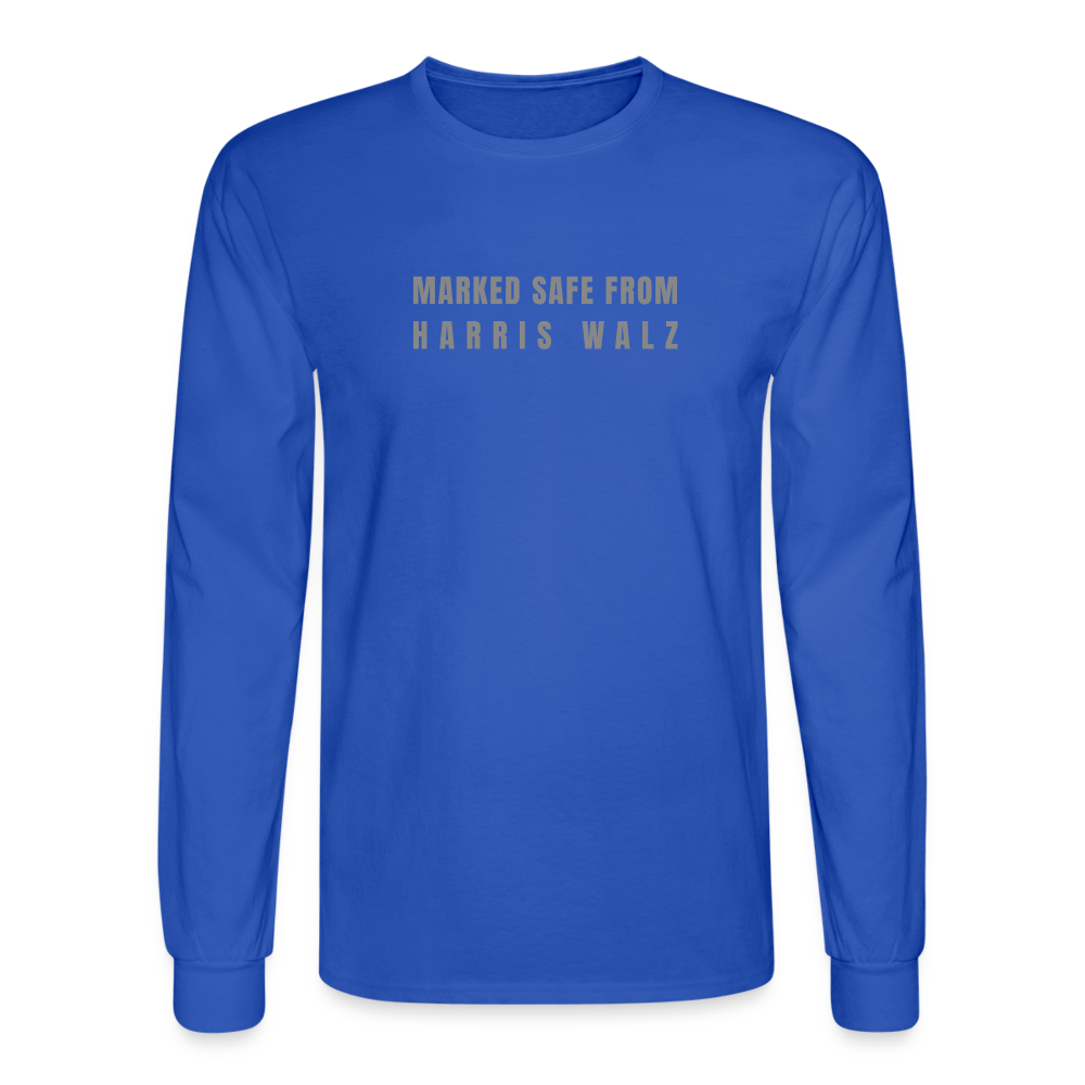 Marked Safe - Men's Long Sleeve T-Shirt - royal blue