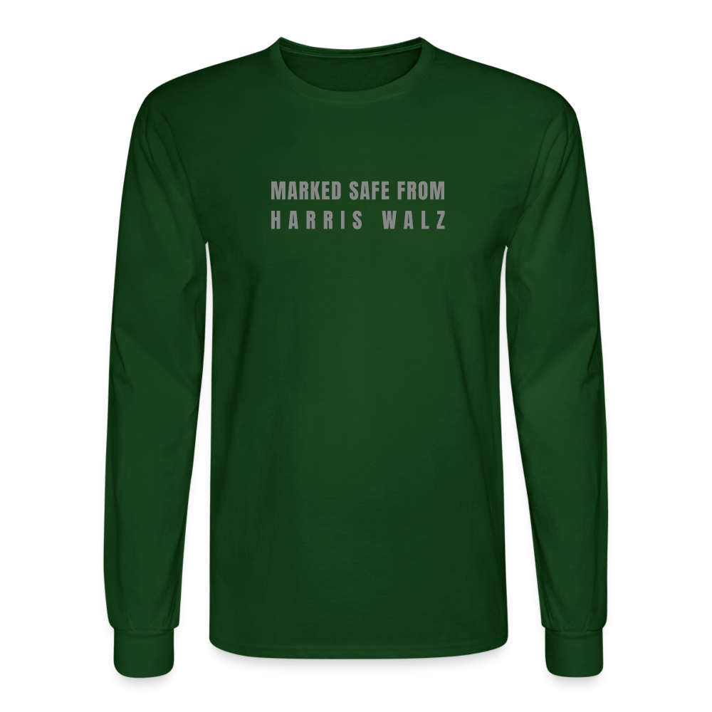 Marked Safe - Men's Long Sleeve T-Shirt - forest green