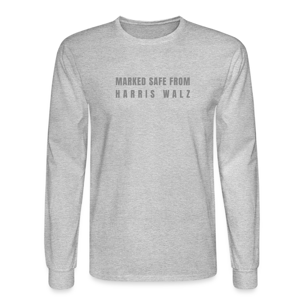 Marked Safe - Men's Long Sleeve T-Shirt - heather gray