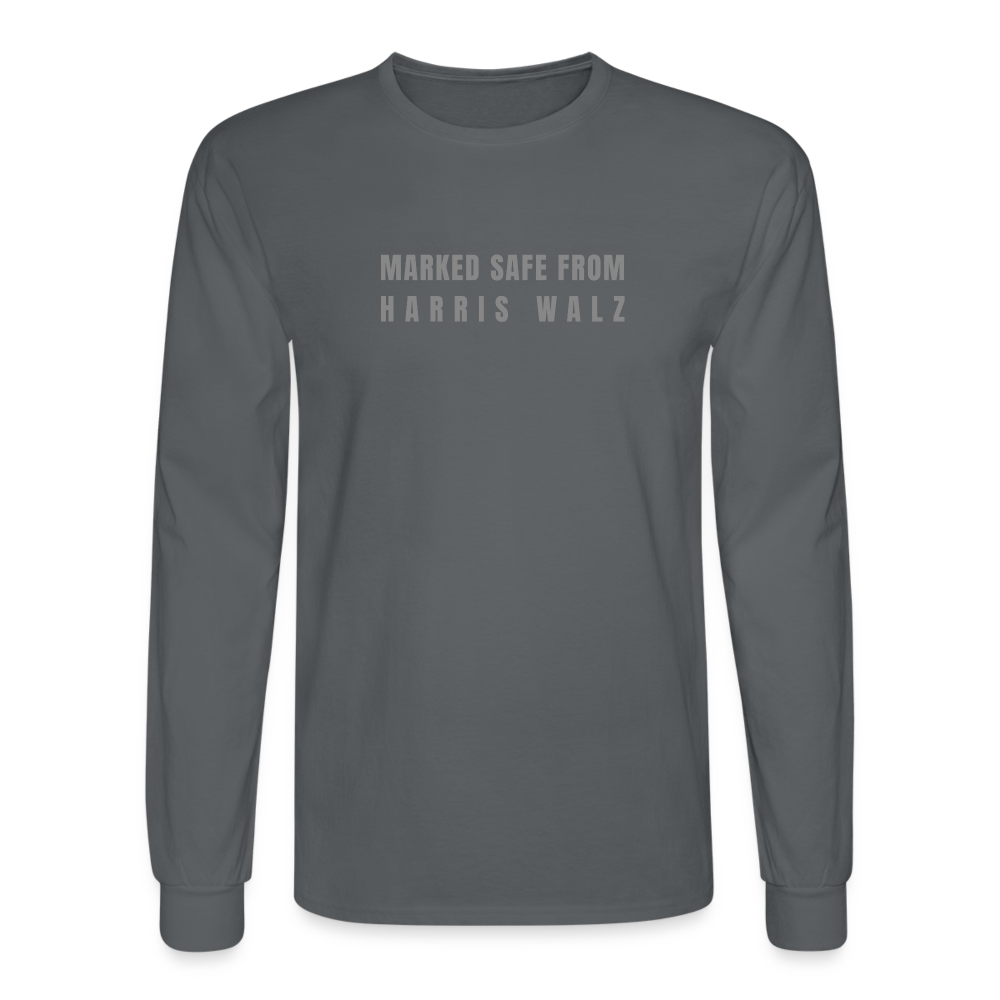 Marked Safe - Men's Long Sleeve T-Shirt - charcoal