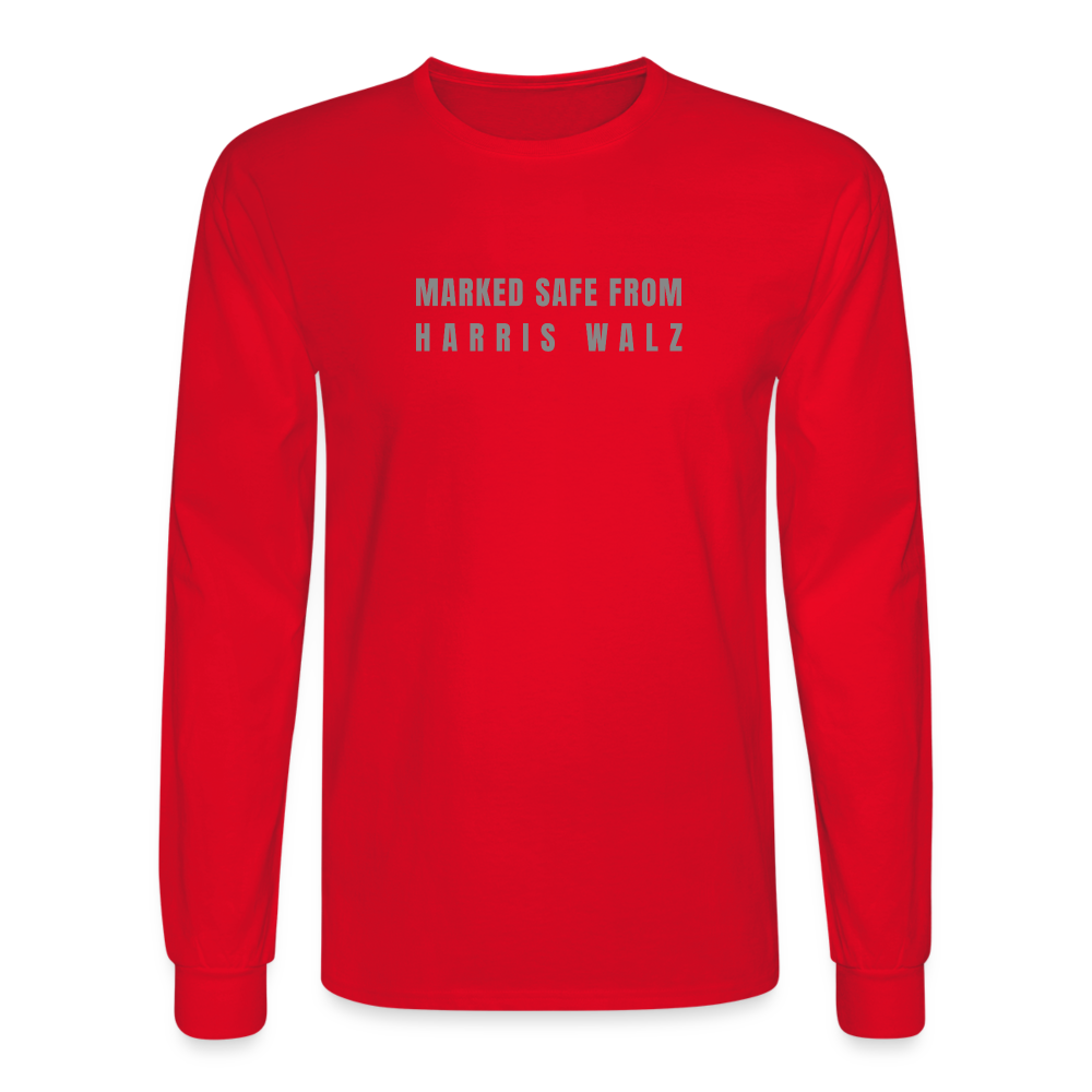 Marked Safe - Men's Long Sleeve T-Shirt - red