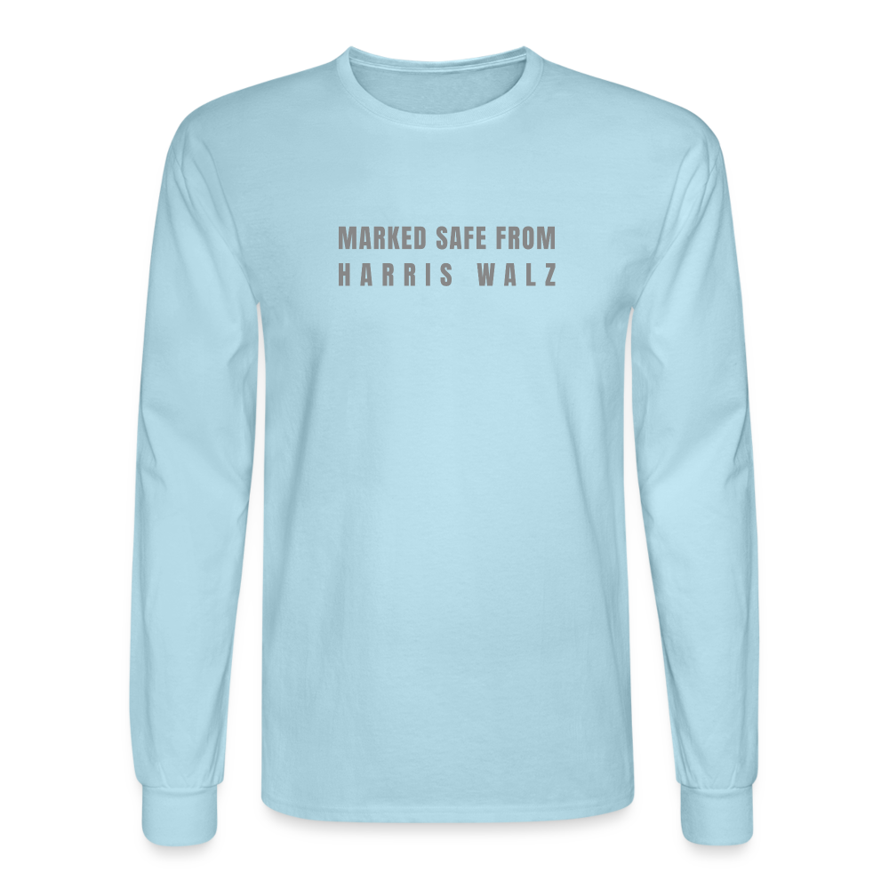 Marked Safe - Men's Long Sleeve T-Shirt - powder blue