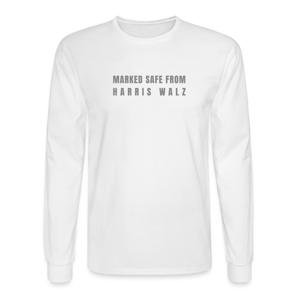 Marked Safe - Men's Long Sleeve T-Shirt - white