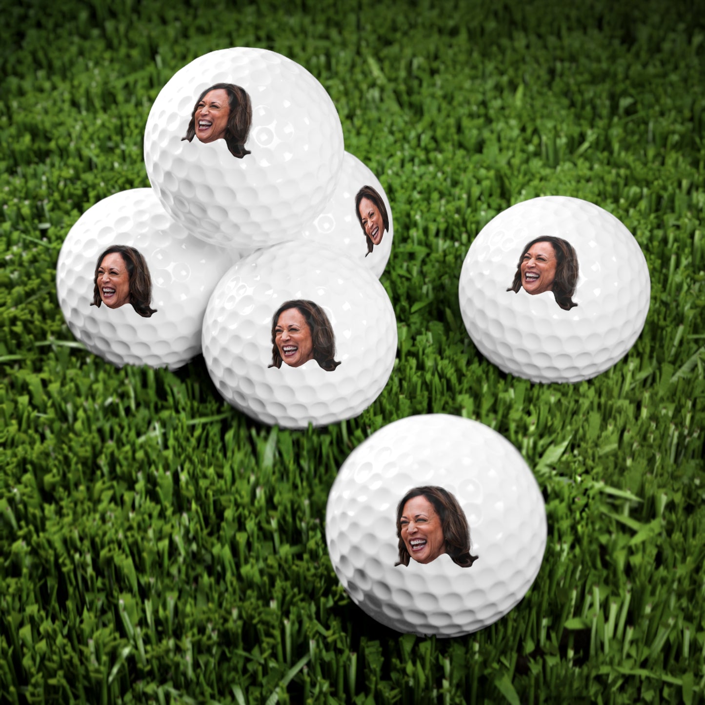 Kamala Kackle Golf Balls, 6pcs